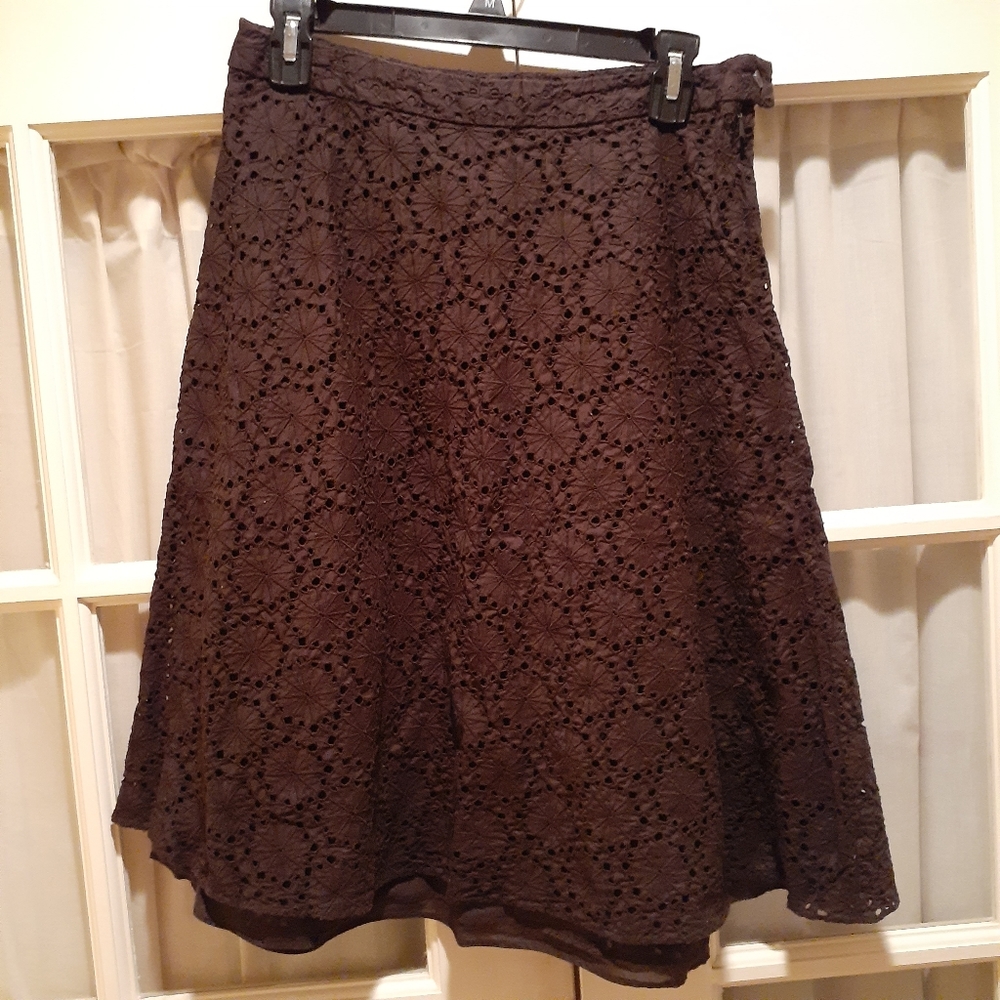 A-line eyelet skirt by Banana Republic